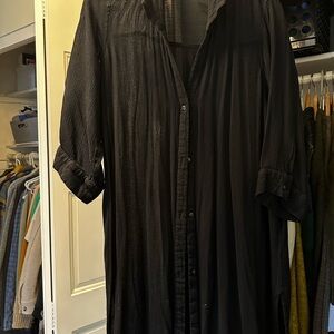 Elan Black Swim Coverup